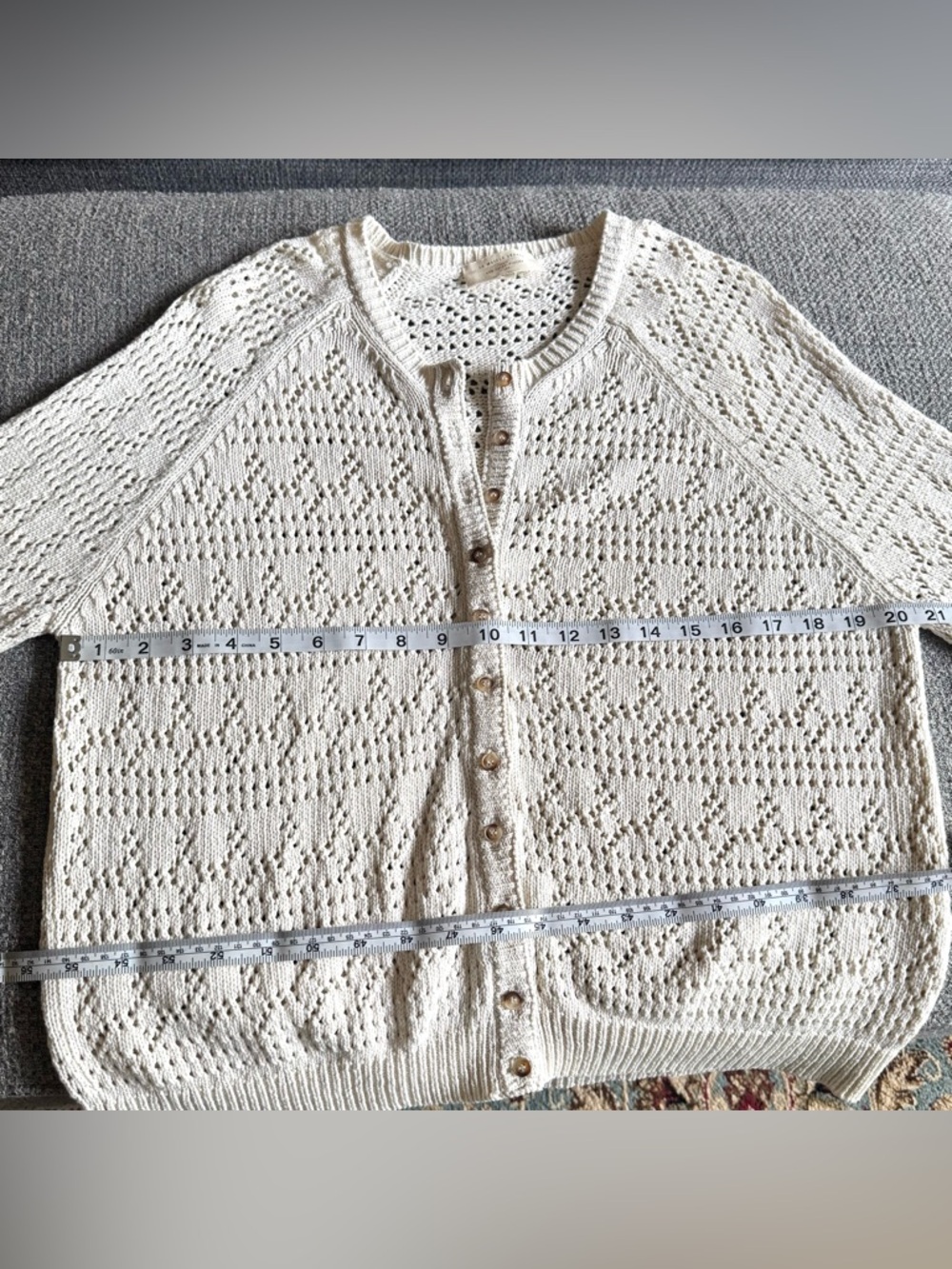 Sezame Capucine Cardigan Small Cream - Picture 8 of 12